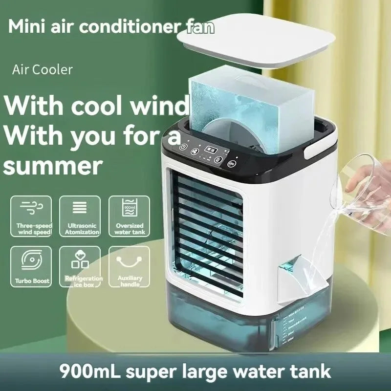 Household Air Cooler Desktop Water-cooled Mini Spray Small USB Mobile Portable Humidification Cooling Fan