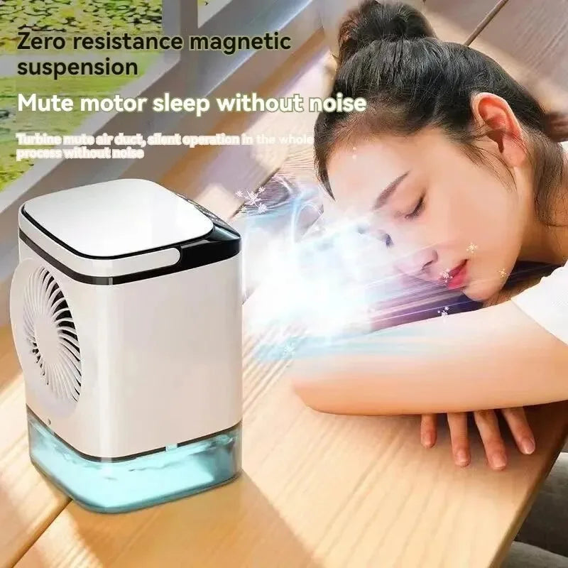 Household Air Cooler Desktop Water-cooled Mini Spray Small USB Mobile Portable Humidification Cooling Fan