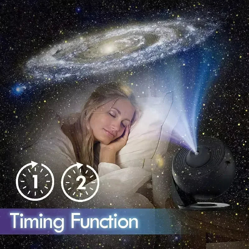 2024 LED Night Galaxy Projector Starry Sky Projector 360° Rotate Planetarium Night Lamp For Room Decorative Children Kids Gift