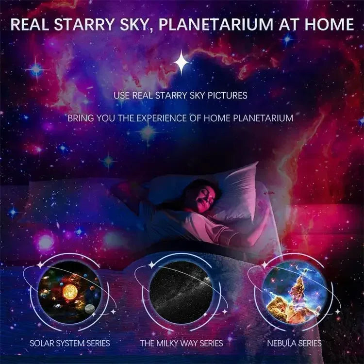 2024 LED Night Galaxy Projector Starry Sky Projector 360° Rotate Planetarium Night Lamp For Room Decorative Children Kids Gift