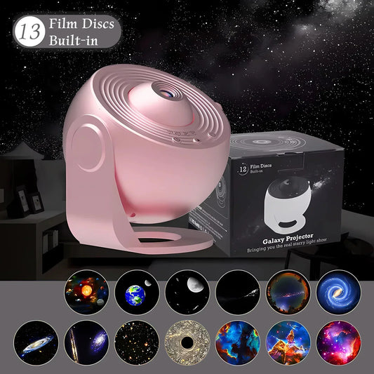 2024 LED Night Galaxy Projector Starry Sky Projector 360° Rotate Planetarium Night Lamp For Room Decorative Children Kids Gift